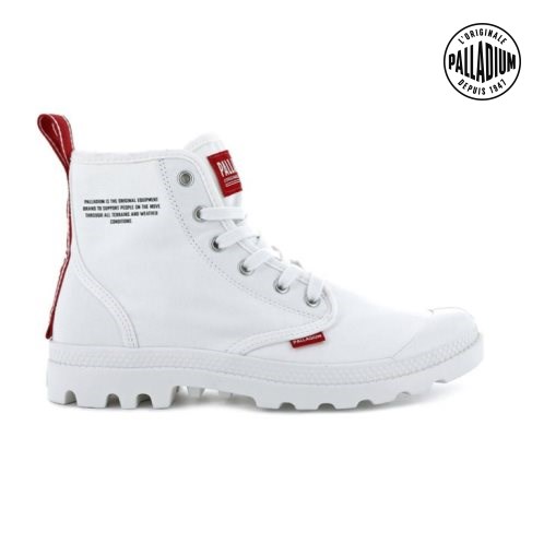 Bottes Palladium Pampa Hi Dare Homme Blanche | FR PFM967V